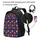 thumbnail image 2 of Balery mushroom rainbow color Skull Mochila con carga USB para hombre y mujer - Mochila impermeable y antirrobo para laptop con puerto USB para viajes, trabajo, 2 of 7