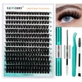 thumbnail image 1 of Kit de extensión de pestañas GEMERRY Thick Lash Clusters D Curl 80P, 1 of 9
