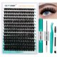 thumbnail image 1 of Kit de extensión de pestañas GEMERRY Thick Lash Clusters D Curl 80P, 1 of 9