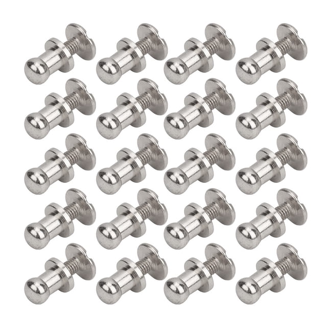 Nail Rivet Rivet Screw Rivet Screw Set Round Head Rivet Screw Round Head Rivet Screw Set 20 Sets Screw Nail Rivet Copper Round Head Stud Spot Screwback For Bracelet Bag Clothes