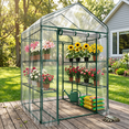 thumbnail image 7 of LIFERECORD 6 Tier Mini Greenhouse - Portable Greenhouse with PVC Cover for Indoor or Outdoor, 56" x 56" x 76" Green House for Home, Clear, 7 of 7
