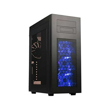 Rosewill ATX Slim Full Tower Gaming Computer Case with Blue LED Front Fans Case RISE Glow (Best Computer Fans For Gaming)