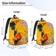thumbnail image 4 of Daiia The Chicken Family Vintage Canvas Backpack for Men and Women ,Hiking Backpack,Travel Laptop Bag for School,Large Capacity Backpack, 4 of 8
