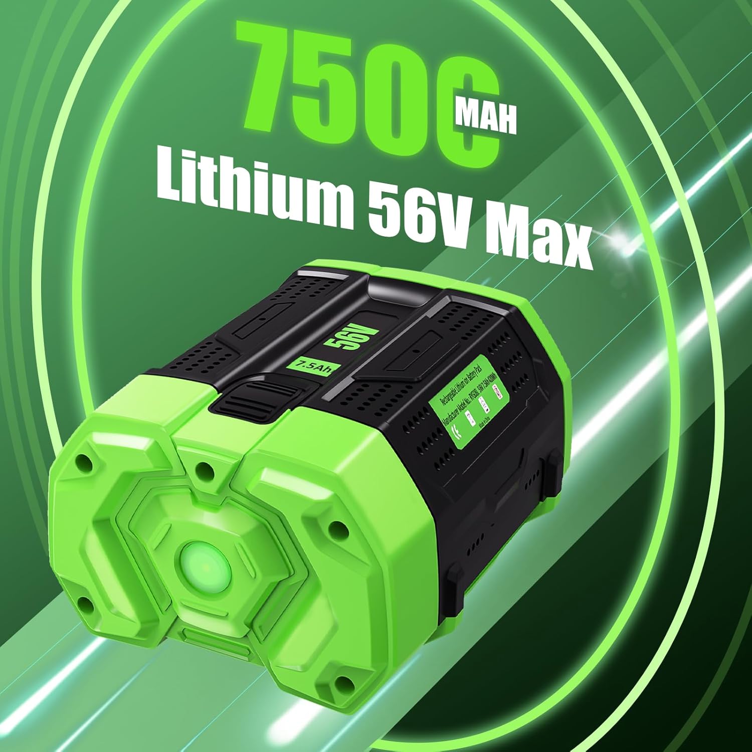 1 Pack 7.5Ah Replacement for EGO 56V Battery BA4200 BA5600 BA2800 BA1400 Compatible with EGO 56 Volt Cordless Power CS1804 CS1403 HT2400 LB6504 LB5804 LB6500 LB4800 Tools