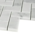 thumbnail image 4 of MSI Carrara White 1 X 2 Herringbone Honed Marble Mosaic Tile, 4 of 5