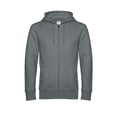 thumbnail image 1 of B&C - Sudadera de Cremallera Completa King Hombres (Gris Medio Jaspeado) B&C UTBC4692_heathermidgrey, 1 of 2
