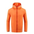 thumbnail image 1 of Weiqiqre Mens Lightweight Running Jacket Sun Protection Top Solid Color Long Sleeved Hooded Top, 1 of 7