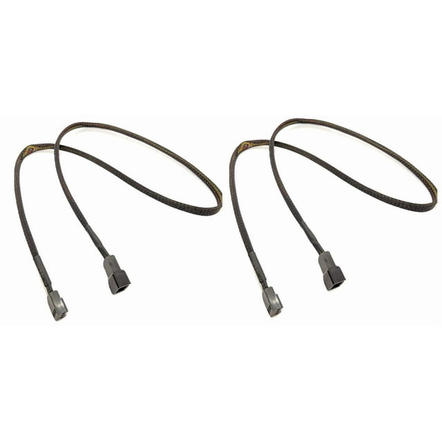 24 Inch 3-Pin Black Sleeved computer case Fan Male to Female Extension cable (2-Pack)