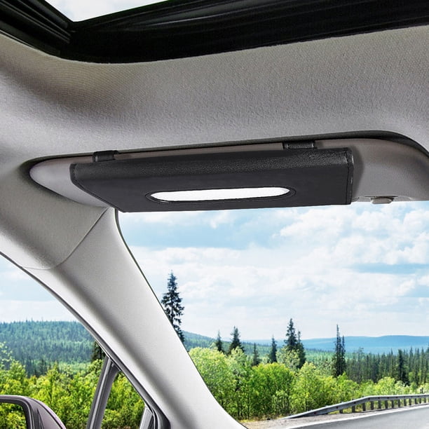 unbranded 2Ud Car Tissue Holder for Sun Visor Black Durable Vehicle Napkin Box with Stylish and Space Saving Design