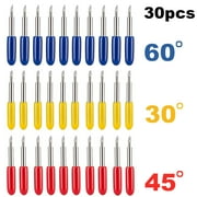 HOTBEST 30 Pieces Of Cutting Blades 30°45°60° Blades Suitable For Cricut Cutting Blades Explore Air 2/Maker Vinyl Cutters Suitable For Maker Machines Replacement Blades