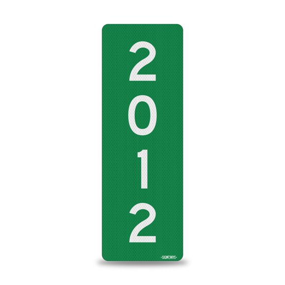 Señal reflectante para dirección Interstate SignWays 15 x 46 cm verde
