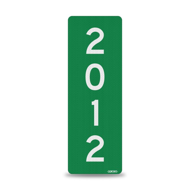 Señal reflectante para dirección Interstate SignWays 15 x 46 cm verde