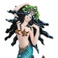 thumbnail image 6 of 11"H Nautical Turquoise Tail Mermaid Pearl Crown Princess By Treasures Statue, 6 of 9