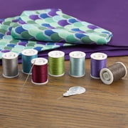 SINGER Polyester Sewing Thread Set - 30 Assorted Colors, 50 Yards per Thread Spool, Sewing Kit Includes 5 Large Eye Hand Needles, 1 Needle Threader, Suitable for Hand and Machine Sewing