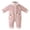 Pink, variant on Jalioing Infant Baby Snowsuit Thick Thermal Long Sleeve Stand Collar Fleece Rompers Winter Clothes Zipper Jumpsuit