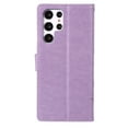 thumbnail image 3 of Designed for Samsung Galaxy S24 Ultra Case, Wrist Strap Flip Kickstand PU Leather Wallet Case Cash Card Slots Holder, Protective Shockproof Pattern Women Cover for Samsung Galaxy S24 Ultra,Lightpurple, 3 of 7