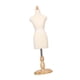 thumbnail image 5 of Maniquí de costura para vestido femenino, tamaño mini 1/4 XS, profesional, con base de madera Sin marca de línea, 5 of 9
