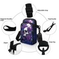 thumbnail image 5 of HELLHERO Adjustable Strap Adjustable Crossbody Bag for Adults Outdoor Travel Daily Use Crossbody Bags Polyester 4.33"x1.97"x7.09" Sugar Skull Roses Galaxy Cosmic Night, 5 of 7