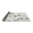 thumbnail image 2 of Ahgly Company Indoor Round Abstract Gray Modern Area Rugs, 4' Round, 2 of 4
