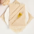 thumbnail image 6 of SUNTQ Handmade Cotton Napkins with Fringe 12 pack，Bulk Dinner Napkins Table Napkins for Fall Thanksgiving Christmas Party Wedding Decoration, Beige, 6 of 6