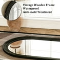 thumbnail image 4 of BEAUTYPEAK 36"x 24" Arched Bathroom Mirror Wall Mirror Wooden Frame,Black, 4 of 8
