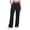 Black, variant on Women's Casual Straight Leg Pants Zipper Fly Belt Loose Fit Comfy Daily Trousers with Pockets (Navy XXL)