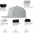 thumbnail image 3 of Men Flat Brim Baseball Cap Adjustable Performance Snapback Hat Laser Perforated Cap, 3 of 6