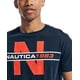 thumbnail image 2 of Camiseta Nautica de manga corta para hombre, 100% algodón, azul marino, talla S, 2 of 3