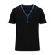 thumbnail image 1 of Camisas de Manga Corta de los Hombres con Cuello en V Top de Color Sólido, Blusa Casual para el Aire Libre, el Ocio Y el Uso Diario de Verano, 1 of 4