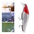 thumbnail image 4 of Cebos de pececillo, seuelos de peceMinnow Baits, Minnow Hard Bait Anti Corrosión Anti óxido con 2 púas para agua salada, 4 of 8