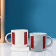 thumbnail image 6 of Coolnut 2 PCS 400ML Ceramic Coffee Mugs for Men Women, Red and White Stripes Great Cup for Cocoa, Tea, Office, Home, Engagement Gifts, 6 of 7