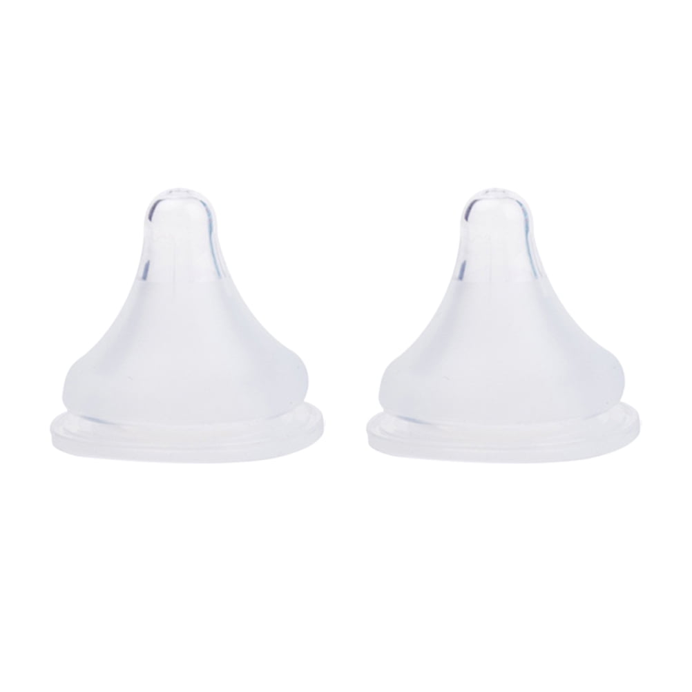 2Pcs Wide Neck Pacifier Simulation Silicone Bottle Baby Pacifier (S