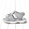 thumbnail image 5 of LNMQLPDBS Baby Summer Shoes with Cute Cartoon Car Closed Toe Outdoor Casual Summer First Walkers Shoes Non-Slip Breathable Beach Shoes Soft Sole Sandals for Baby Boys Going Out Grey 6-12 Months, 5 of 9