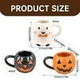 thumbnail image 2 of Halloween Spook Mug, Cute White Ceramic Mug with Smiling Ghost Face, Fun Coffee Cup for Fall Drinks, Halloween Decor, or Gifts for Adults, 5.39x3.66x4.09", 2 of 8