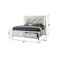 thumbnail image 5 of Pemberly Row Prism 4 PC Queen Modern Bedroom Set made with Wood in White color, 5 of 13