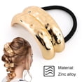 thumbnail image 4 of Retro Hair Cuff Wrap Liso Arqueado Lazo para El Clip Tocado Metal (estilo Plegado Dorado), 4 of 9