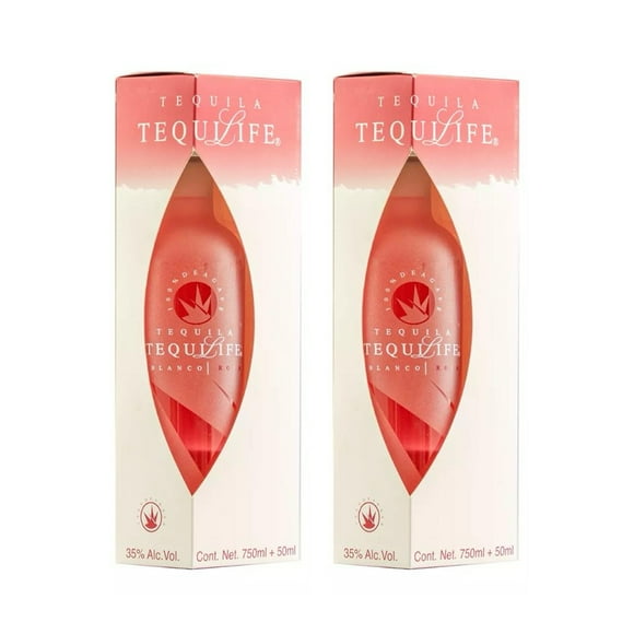 Duo Pack Tequila Tequilife Blanco Rosa 750 Ml Con 50 Ml Tequila Blanco