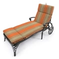 thumbnail image 3 of Jordan Manufacturing Sunbrella 72" x 22" Passage Poppy Multicolor Stripe Rectangular Outdoor Chaise Lounge Cushion with Ties and Hanger Loop, 3 of 12