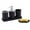 Black-945, variant on Bathroom Accessory Set with Soap Dispenser, Toothbrush Holder, Tumbler and Soap Dish in Black, White or GrayforBathroom Supplies(Black),Ccwuwei