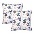 thumbnail image 1 of Fundas de almohada con diseño de Stitch, paquete de 2 fundas de almohada para sofá cama, sala de estar, 22 x 22 pulgadas, 1 of 8