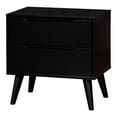 thumbnail image 3 of FOA Belkor 2-Piece Black Solid Wood Bedroom Set- King + Nightstand, 3 of 9