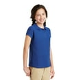 thumbnail image 4 of Port Authority Teen Female Regular Plain Short Sleeves Polo Royal Large, 4 of 6
