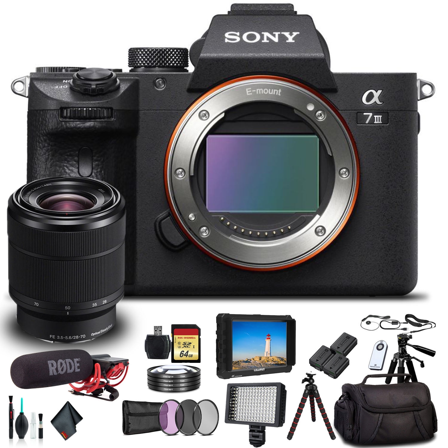 Sony Alpha a7 III Mirrorless Camera with 28-70mm and Sony FE 85mm