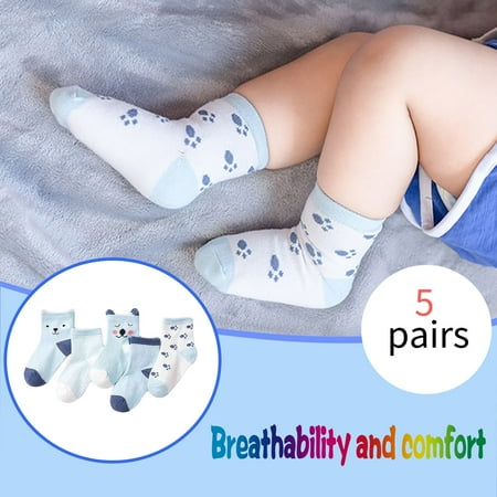 

Leutsin Toddler Girls Boys Socks Breathable Non-slip Unisex Baby Organic Cotton Socks