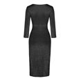 thumbnail image 5 of Women's Fall Fashion Long Sleeve Mini Dress Bodycon Short Party Date Night Going Out Dresses Black, 5 of 5