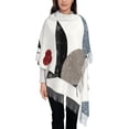 thumbnail image 1 of Foulard à Franges pour Femmes, Châle Long Baies Rouges d'Hiver, Léger et Chaud, 1 of 6