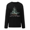 thumbnail image 5 of Pntutb Mujeres Imprimir Cuello Redondo Manga Larga Loosen Single Sudadera tops Pullover Blusa Pntutb Pntutb-1340, 5 of 5