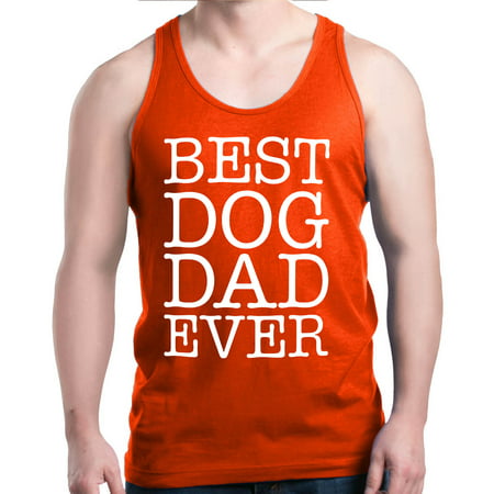 Shop4Ever Men's Best Dog Dad Ever Father's Day Graphic Tank