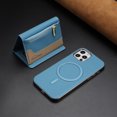 thumbnail image 6 of Allytechgroup 2-in-1 Magnetic Wallet Case for Apple iPhone 11, Detachable Card Holder with Zipper Pocket RFID Blocking Kickstand PU Leather Protective Flip Cover with 6 Slots, Lightblue, 6 of 6