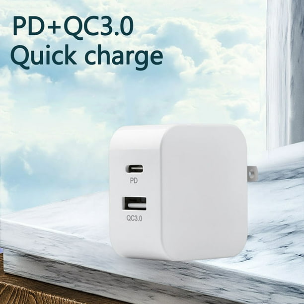 Usb C Wall Charger 2 Port Fast Charger Block With 18w Usb C Power Adapter Pd Charger For Iphone 12 12 Mini 12 Pro Max 11 Ipad Pro Airpods Pro Walmart Com Walmart Com